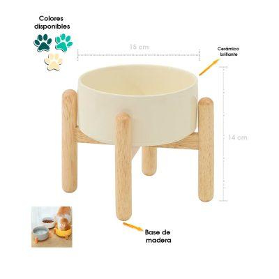 PLATO P/MASCOTA  CERAMICO STAND 15CM VARIOS COLORES 70-78A
