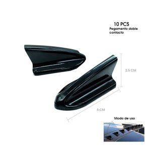 ROMPEVIENTOS DIVERSORES 10 PCS NEGRO 5.50 CM HD-803