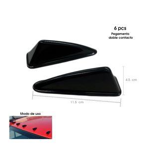 ROMPEVIENTOS DIVERSORES 6 PCS NEGRO 11 CM HD-802