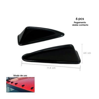 ROMPEVIENTOS DIVERSORES 6 PCS NEGRO 11 CM HD-802