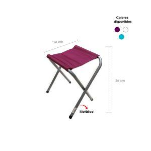 BANCO PLEGABLE 36X26.5X33CM TUBO 18 175 LBS 0588-2