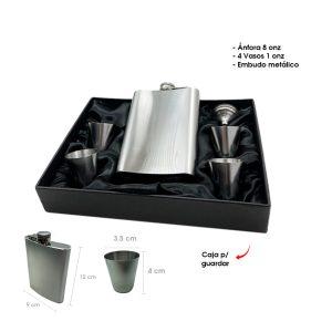 ANFORA  ACERO INOXIDABLE VASOS EMBUDO Y CAJA 5 PCS 6310B-7