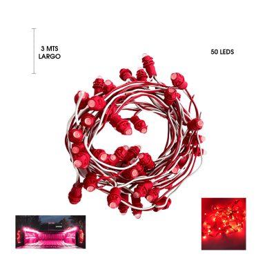 LUZ LED ROJA 50 LED 3 MTS 12V CD-182184B
