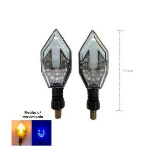 LAMPARA PIDEVIAS LED FLECHA  P/MOTO AZUL/AMARILLO CD-391185-HY