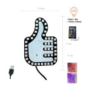 LUZ LED DECORATIVA PULGAR HACIA ARRIBA 12V C/CONTROL CD-181848