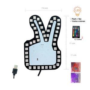 LUZ LED DE MANO PAZ Y AMOR 12V CD-181849