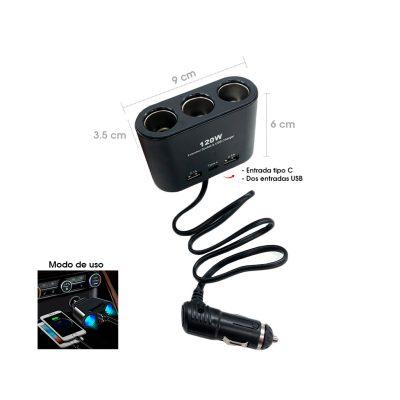 SOCKET ELECTRICO 3 SOCKET 2 USB 1USB C CD-080455