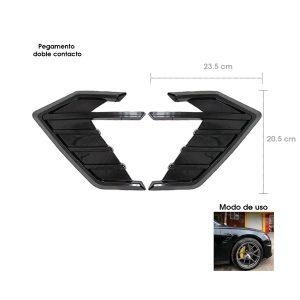 SALIDAS DE AIRE BRANQUIAS 2 PCS NEGRO CD-141806A