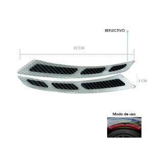 PROTECTOR REFLECTIVO SILVER 2 PCS  22X2.5CM  CD-261421