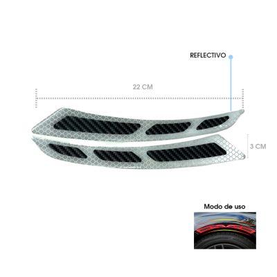 PROTECTOR REFLECTIVO SILVER 2 PCS  22X2.5CM  CD-261421