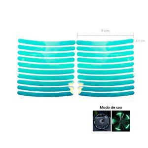 STICKER PLASTICO P/AROS DE MOTO TORNASOL 20 PCS CD-261418