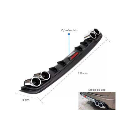 SPOILER TRASERO NEGRO/NEGRO C/4 ESCAPES IMITACION CD-17362-B