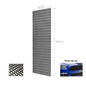 PARRILLA PLASTICA NEGRA ROMBO 120X40CM ZW0019