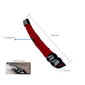 SPOILER TRASERO ROJO/NEGRO C/4 ESCAPES IMITACION SY-DLB0056