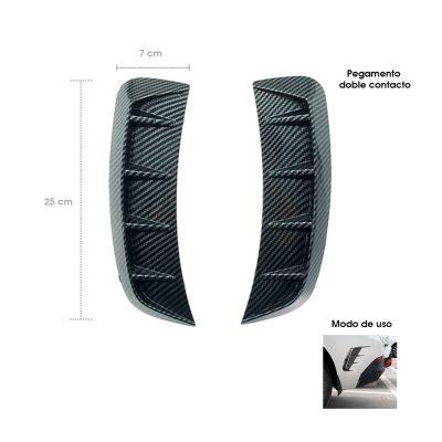 SALIDA DE AIRE BRANQUIAS 2 PCS CARBON SY-YZB0001A