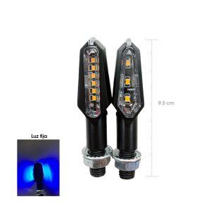 LAMPARA PIDEVIAS LED P/MOTO AZUL DOBLE LADO ZXD-01