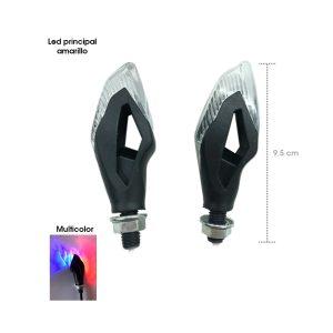 LAMPARA PIDEVIAS LED P/MOTO AMBAR/ARCOIRIS ZXD-02