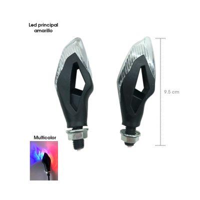 LAMPARA PIDEVIAS LED P/MOTO AMBAR/ARCOIRIS ZXD-02