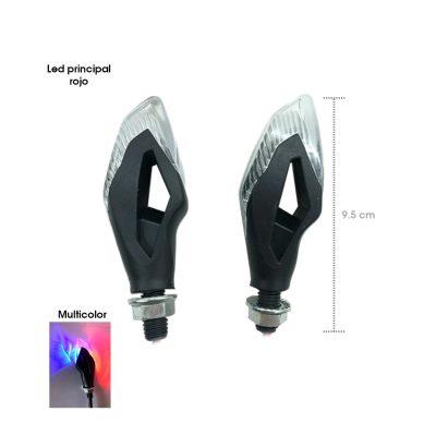 LAMPARA PIDEVIAS LED P/MOTO ROJO/ARCOIRIS ZXD-02