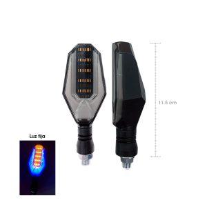 LAMPARA PIDEVIAS LED P/MOTO AZUL/AMBAR ZXD-03