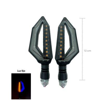 LAMPARA PIDEVIAS LED P/MOTO AZUL/AMBAR ZXD-05