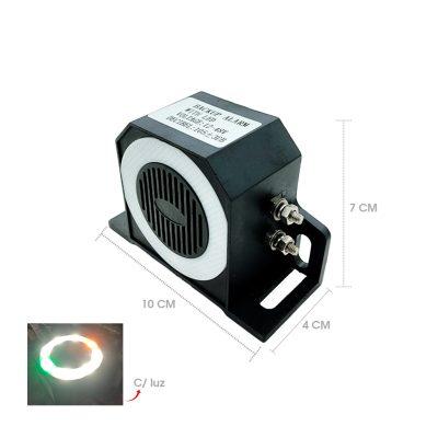 BOCINA P/RETROCESO C/LUZ 6.7CM C/LUZ MULTICOLOR 12V F938