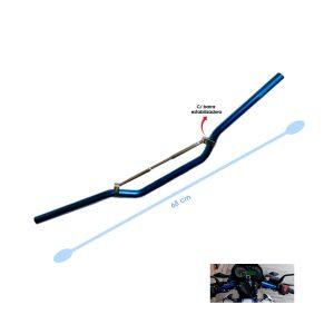 TIMON P/MOTO AZUL C/BARRA ESTABILIZADORA 68CM