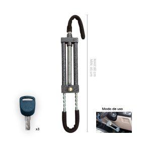 CANDADO P/TIMON AL PEDAL GRIS MARTILLADO CQ-6081