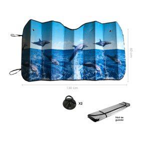 TAPASOL PLEGABLE ALUMINIO DELFINES 130X60CM CL2018