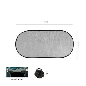 TAPASOL MALLA NEGRO OVALADO 100X50MM CL 2080