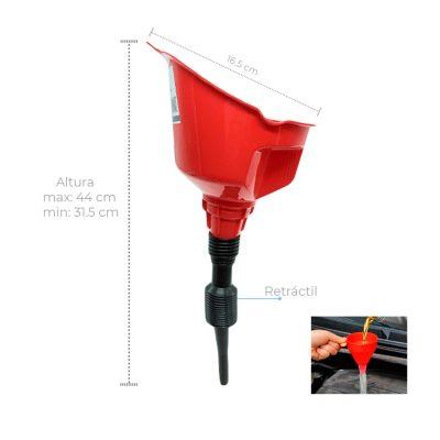 EMBUDO GRANDE NEGRO/ROJO 160X145X195MM LF-14501-NR