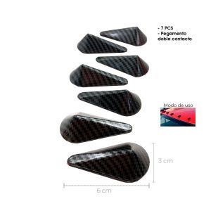 ROMPEVIENTOS DIVERSORES DECORATIVOS DE AIRE 7PZAS CARBON LF-1539-CN