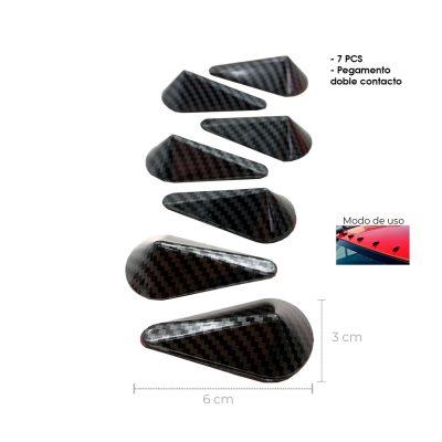 ROMPEVIENTOS DIVERSORES DECORATIVOS DE AIRE 7PZAS CARBON LF-1539-CN