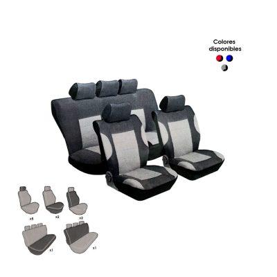 FUNDA P/ASIENTO NEGRO/GRIS 11PCS T24917GR