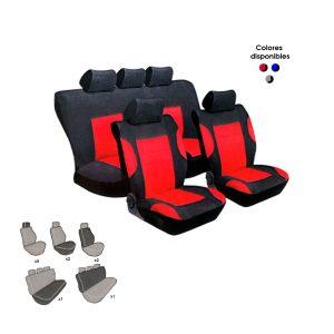 FUNDA P/ASIENTO NEGRO/ROJO 11PCS T24917RD