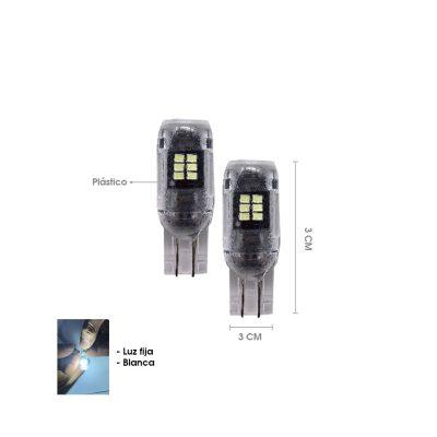 BOMBILLO 15 LED AZUL T10 2 PCS 2016T10