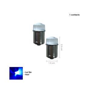BOMBILLO 9 LED 2 PCS 1156 UN PUNTO AZUL 18L