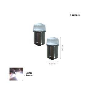 BOMBILLO 9 LED 2 PCS 1156 UN PUNTO BLANCO 18L