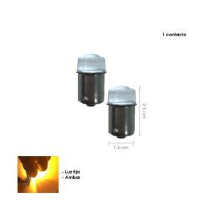 BOMBILLO 9 LED 2 PCS 1156 UN PUNTO AMARILLO 18L