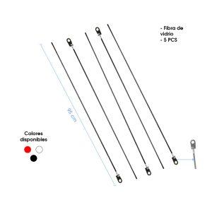 ANTENA P/BUS LATIGO FIBRA VIDRIO ROJO 5 PCS 6MMX1.35 MTS SY-TX0582