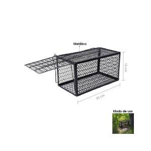 TRAMPA P/RATON TIPO JAULA  METALICA 12X1012X23CM 030-09A