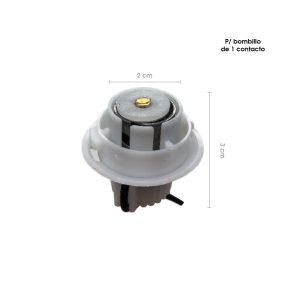 SOCKET P/BOMBILLO 1 CONTACTO PLASTICO BLANCO 8666-20 (KX775-8)
