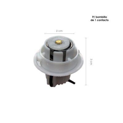 SOCKET P/BOMBILLO 1 CONTACTO PLASTICO BLANCO 8666-20 (KX775-8)