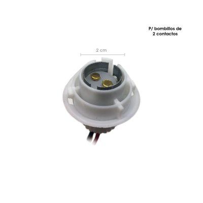 SOCKET P/BOMBILLO 2 CONTACTO PLASTICO 8666-21 (KX775-9)