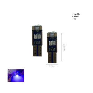 BOMBILLO LED AZUL 12V T5 6 LED CD-180416