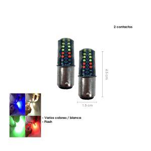 BOMBILLO LED 4 COLORES FLASH 1157 24 LED 2 PUNTOS CD-290897