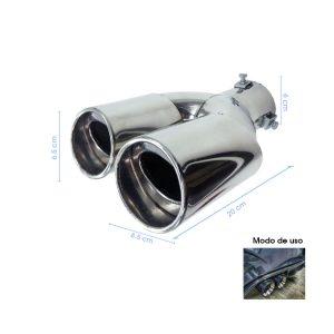 PUNTA DE ESCAPE DOBLE CROMADA CD-131157A