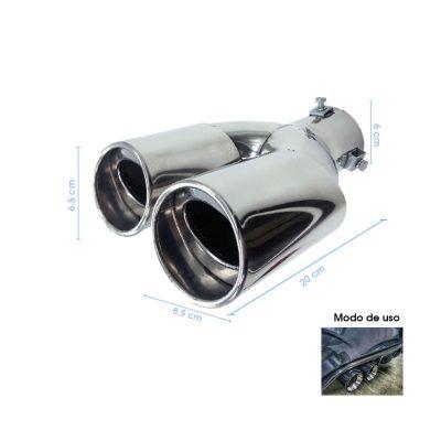 PUNTA DE ESCAPE DOBLE CROMADA CD-131157A