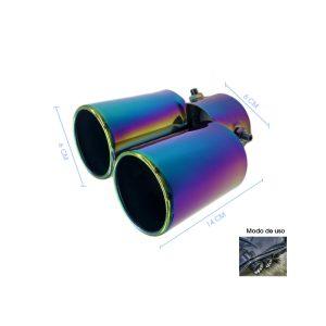 PUNTA DE ESCAPE DOBLE TORNASOL14.5X6X6CM SY-WH0051C