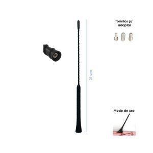 ANTENA DE REPUESTO NEGRA 30 CM TX004